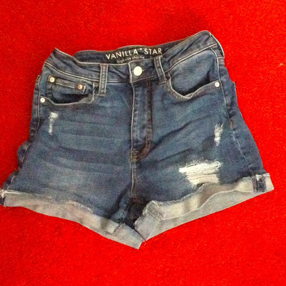 denim shorts with rips
